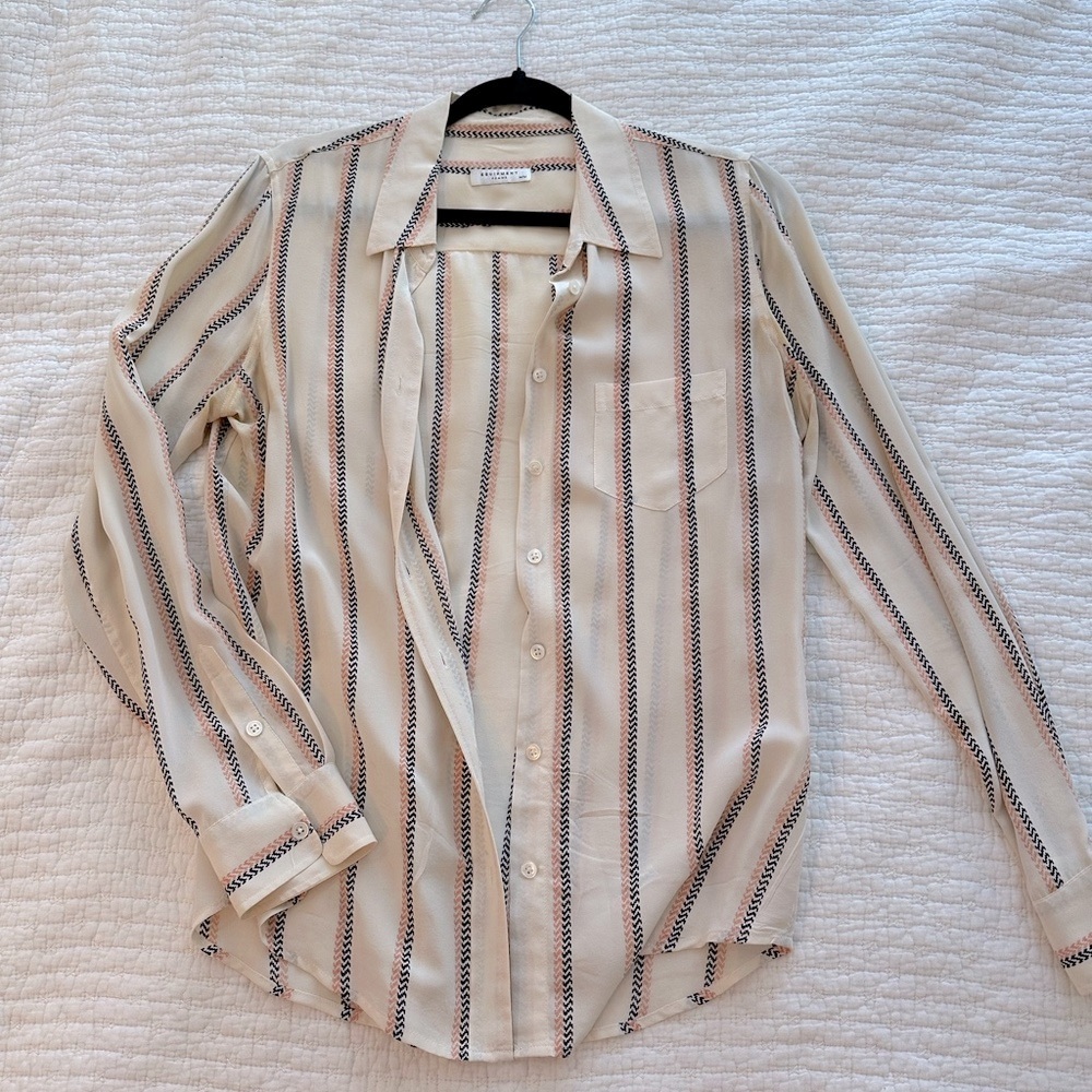 Equipment Cream 100% Silk Blouse